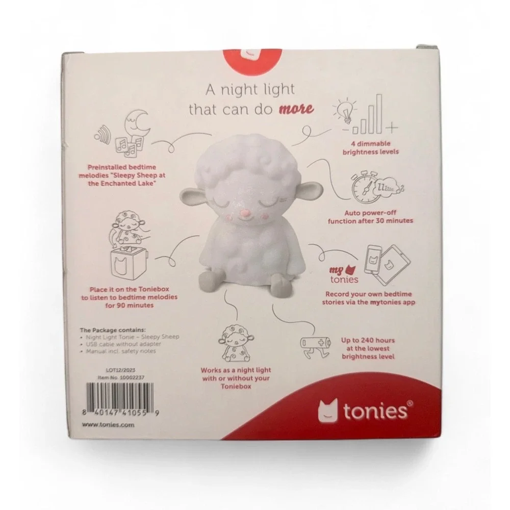 Tonies Night Light Tonie Sleepy Sheep White Bedtime‎ Melodies Brand New NIB